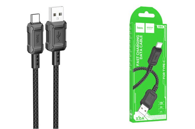 Кабель USB - USB Type-C HOCO X94 (черный) 1м