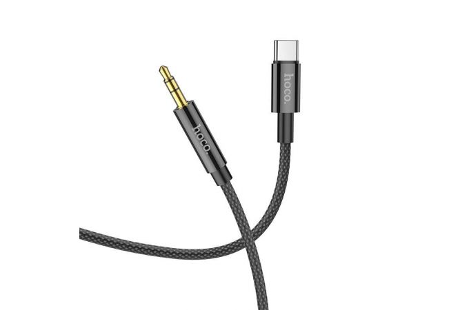 Кабель аудио HOCO UPA19 (штекер Type-C - вход AUX 3.5 mm) 1м черный