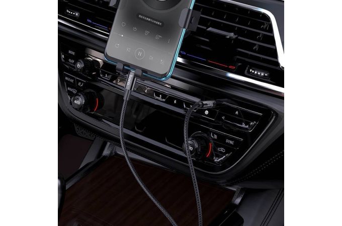 Кабель аудио HOCO UPA19 (штекер Type-C - вход AUX 3.5 mm) 1м черный