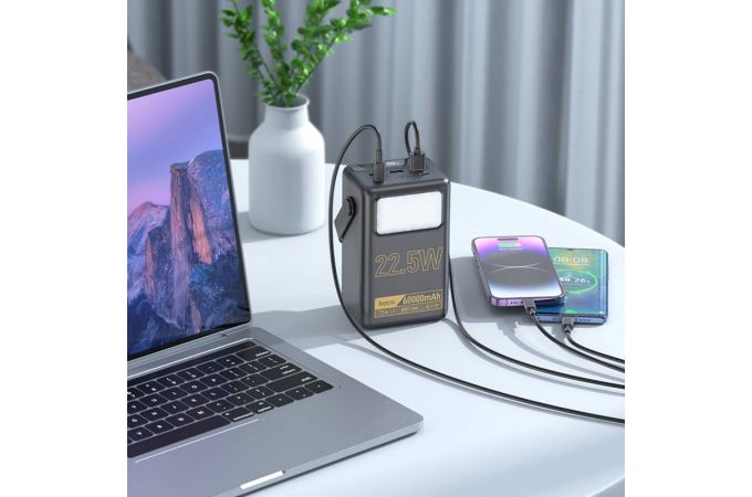 Универсальный дополнительный аккумулятор Power Bank HOCO J110 Powerful 22.5W (60000 mAh) (черный)