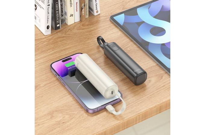 Универсальный дополнительный аккумулятор Power Bank HOCO J113 (5000 mAh) Lightning (белый)