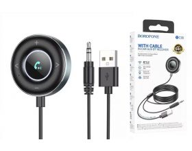 Bluetooth адаптер для автомагнитолы BOROFONE BC58 Gamble Bluetooth Car Receiver c AUX 3.5 mm входом (кабель)