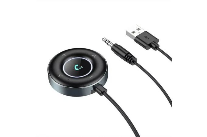 Bluetooth адаптер для автомагнитолы BOROFONE BC58 Gamble Bluetooth Car Receiver c AUX 3.5 mm входом (кабель)