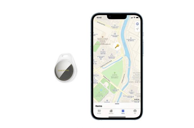 Беспроводная метка AirTag BOROFONE BC100  устройство защиты от потери с интеллектуальным позиционированием (белый)  ( работает только с iOS Apple)