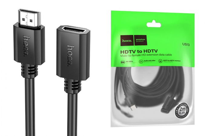 Кабель HDMI (папа - мама) удлинитель 2 м (V1.4) HOCO US13