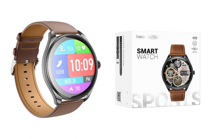 Смарт часы HOCO Y22 AMOLED Smart sports watch (черный)