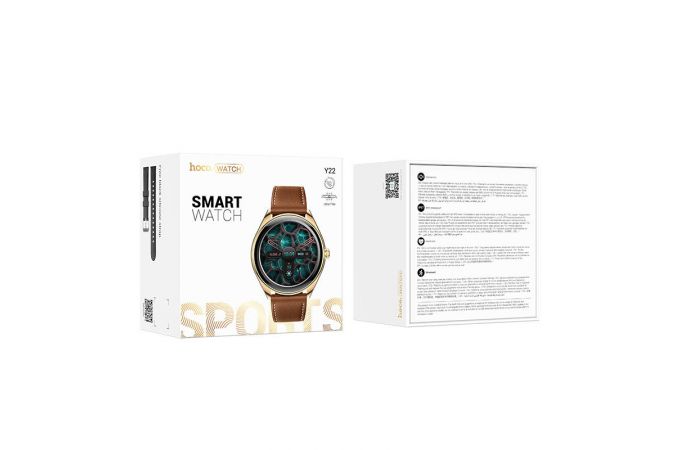 Смарт часы HOCO Y22 AMOLED Smart sports watch (золотистый)