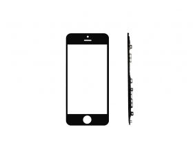 Стекло для iPhone 5 + рамка + OCA (черный)