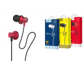 Наушники вакуумные проводные HOCO M44 Magic sound wired earphones with microphone (красный)