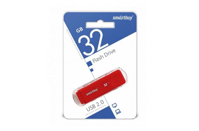 Флешка USB 2.0 Smartbuy 32GB Dock Red (SB32GBDK-R)