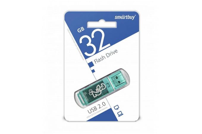 Флешка USB 2.0 Smartbuy 32GB Glossy series Green (SB32GBGS-G)