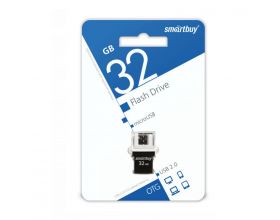 Флешка USB 2.0 Smartbuy 32GB OTG POKO series Black (SB32GBPO-K)