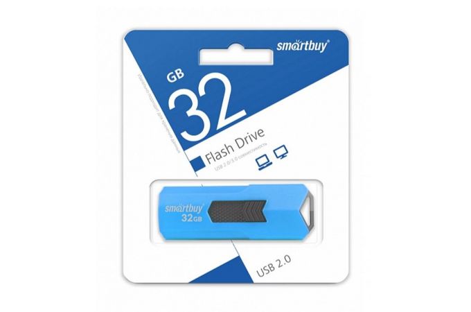 Флешка USB 2.0 Smartbuy 32GB STREAM Blue (SB32GBST-B)