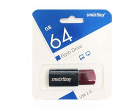 Флешка USB 2.0 Smartbuy 64GB Click Black-Red (SB64GBCL-K)