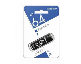 Флешка USB 2.0 Smartbuy 64GB Glossy series Black (SB64GBGS-K)