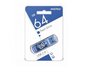 Флешка USB 2.0 Smartbuy 64GB Glossy series Blue (SB64GBGS-B)