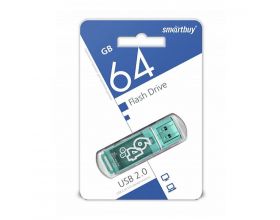 Флешка USB 2.0 Smartbuy 64GB Glossy series Green (SB64GBGS-G)