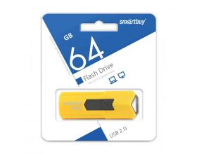 Флешка USB 2.0 Smartbuy 64GB STREAM Yellow (SB64GBST-Y)