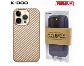 Чехол для телефона K-DOO MAG CARBON NOBLE COLLECTION iphone New 14 Pro Max (6.7) carbon gold