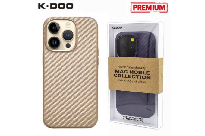 Чехол для телефона K-DOO MAG CARBON NOBLE COLLECTION iphone New 14 Pro Max (6.7) carbon gold