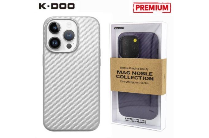 Чехол для телефона K-DOO MAG CARBON NOBLE COLLECTION iphone New 14 Pro (6.1) carbon Silver