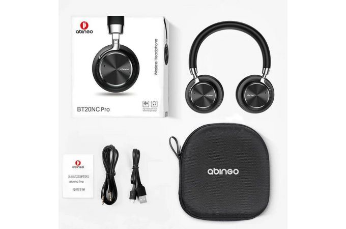 Наушники мониторные беспроводные ABINGO Wireless Headphone BT20NC Pro Black