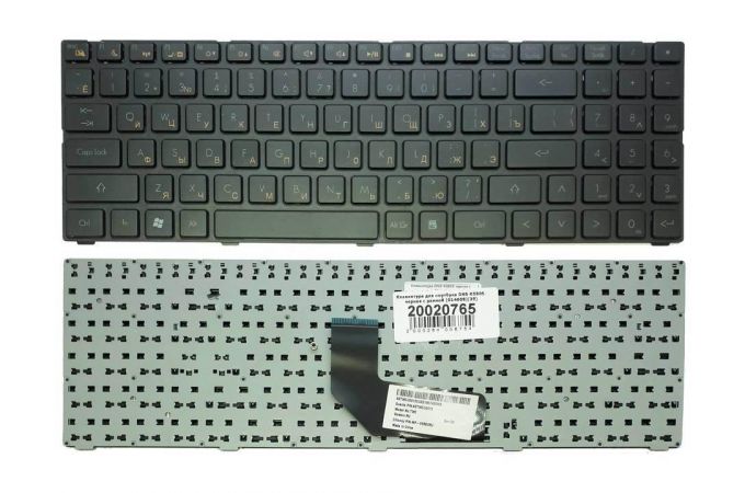 Клавиатура для ноутбука DNS K580S черная с черной рамкой