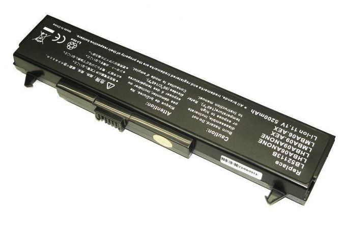Аккумуляторная батарея LB52113B для ноутбука LG E300, GS50, LE50, LM 11.1V 5200mAh черная