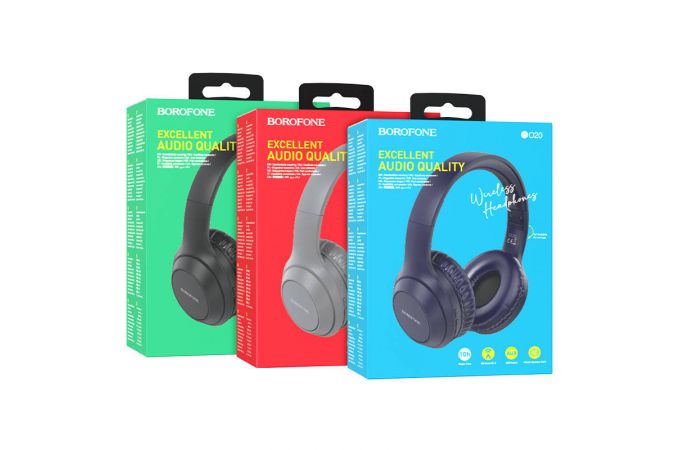 Наушники мониторные беспроводные BOROFONE BO20 Player wireless headset Bluetooth (черный)