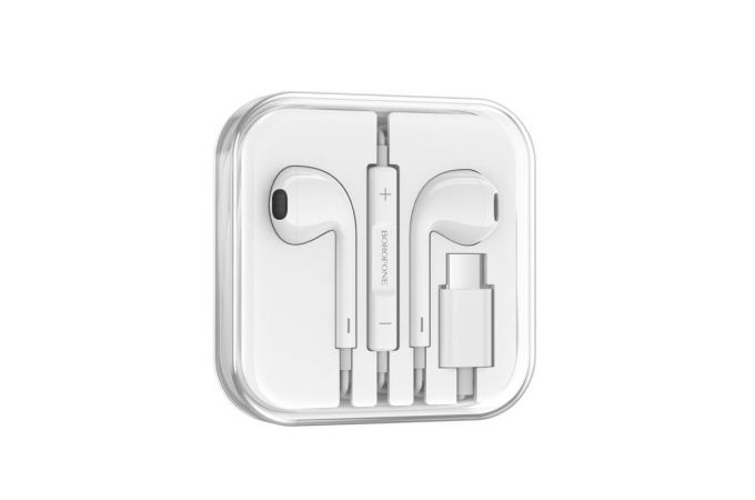 Наушники вакуумные проводные BOROFONE BM80 Magnificent Type-C (белый)