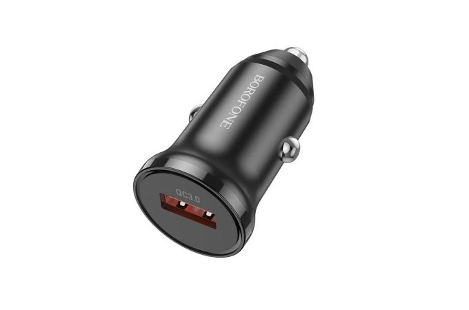 Автомобильное зарядное устройство АЗУ USB BOROFONE BZ18 power single port (один порт)QC3.0 (черный)