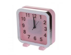 Часы-будильник Perfeo Quartz "PF-TC-018", квадратные 13*13 см, красные