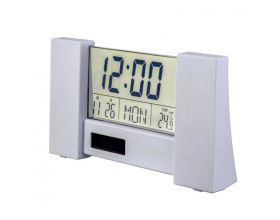 Будильник электронный Perfeo "City", белый, (PF-S2056) время, температура, дата