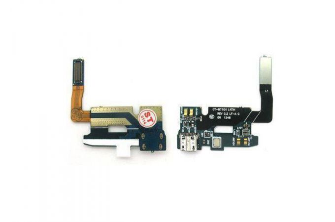 Шлейф для Samsung N7100 Galaxy Note 2 с разъемом зарядки + микрофон