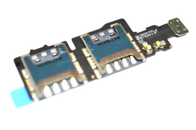 Шлейф для Samsung G800H Galaxy S5 mini с контактами SIM (DS)
