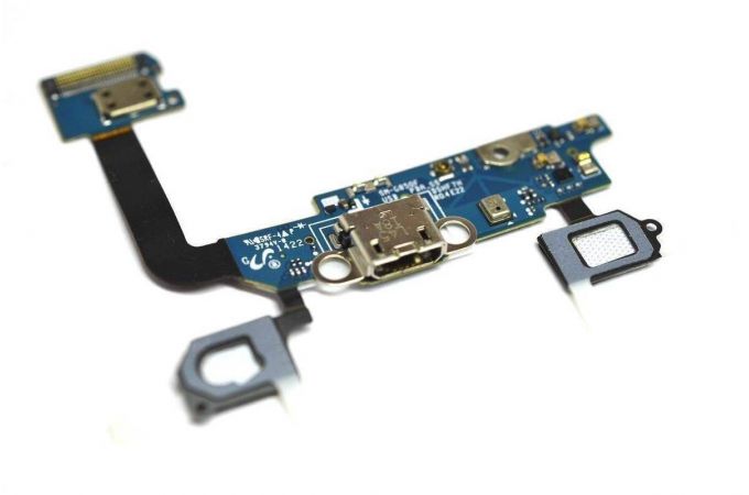 Шлейф для Samsung G850F Galaxy Alpha с разъемом зарядки + микрофон + кнопка Home