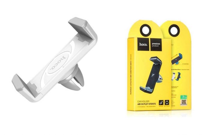 Держатель автомобильный для телефона HOCO CPH01 Mobile Holder for car outlet в воздуховод серый