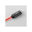Кабель USB - MicroUSB HOCO U29 2,4A (красный) 1,2м (с LED дисплеем)