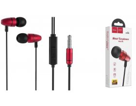 Наушники вакуумные проводные HOCO M59 Magnificent universal earphones (красный)