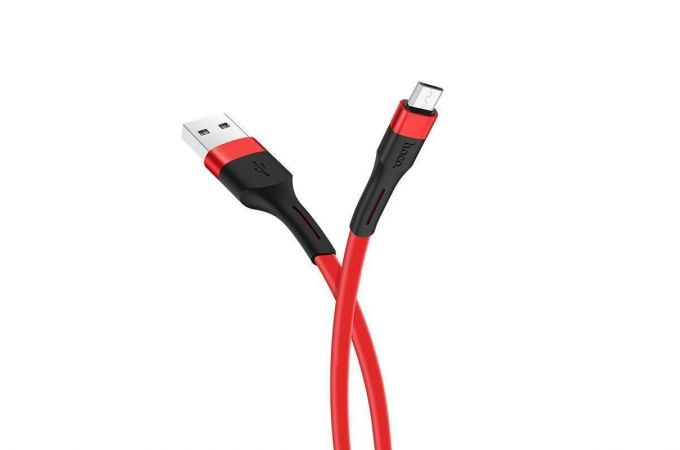 Кабель USB - MicroUSB HOCO X34 2,4A (красный) 1м
