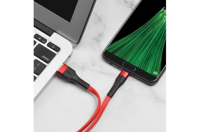 Кабель USB - MicroUSB HOCO X34 2,4A (красный) 1м