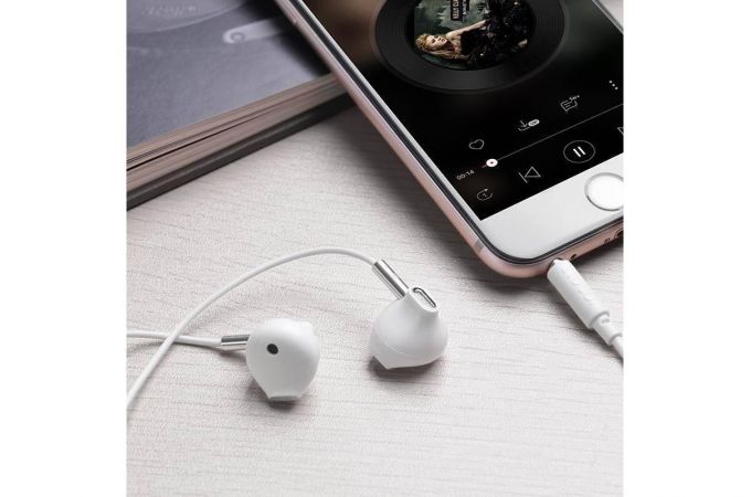 Наушники вакуумные проводные HOCO M57 Sky sound universal earphones (белый)