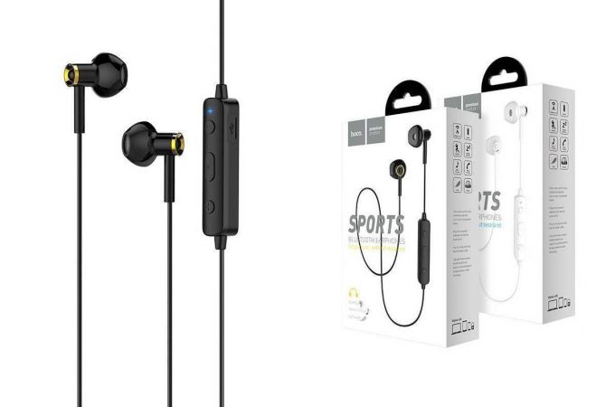 Наушники вакуумные беспроводные HOCO ES21 Wonderful sports wireless headset Bluetooth (черный)