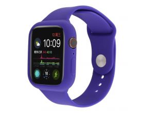 Ремешок силиконовый с бампером для Apple Watch 44 мм цвет ультрамарин
