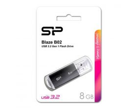 USB флеш накопитель  8 Gb Silicon Power Blaze B02 Black USB 3.0 SP008GBUF3B02V1K