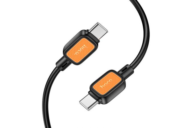 Кабель USB Type-C - USB Type-C HOCO X108 PD60W (черный) 1м силиконовый