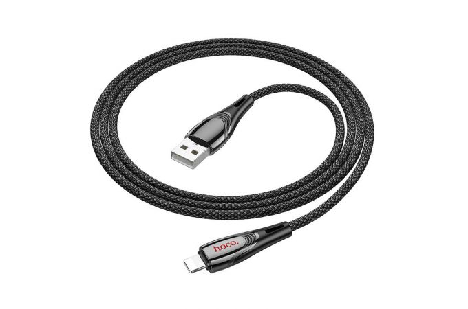 Кабель USB - Lightning HOCO U133 Monte (черный) 1,2м