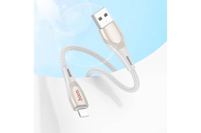 Кабель USB - Lightning HOCO U133 Monte (черный) 1,2м