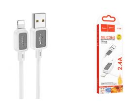 Кабель USB - Lightning HOCO X108, 2,4A (белый) 1м силиконовый