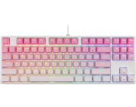 Клавиатура игровая механическая Redragon Cass RU розов/бел RGB, OUTEMU+BROWN, 87 клавиш